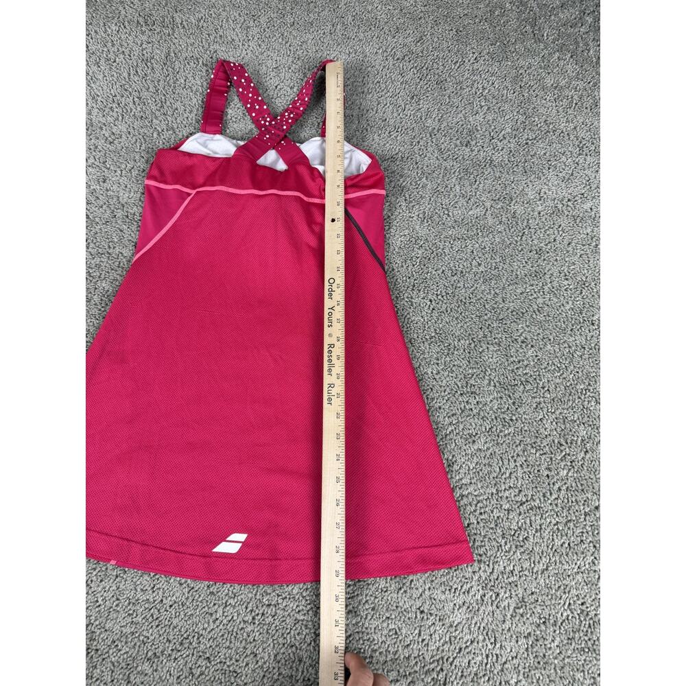 Babolat Tennis Dress Womens Medium Pink Strappy Mesh Tank Built In Bra Athletic - Picture 7 of 12